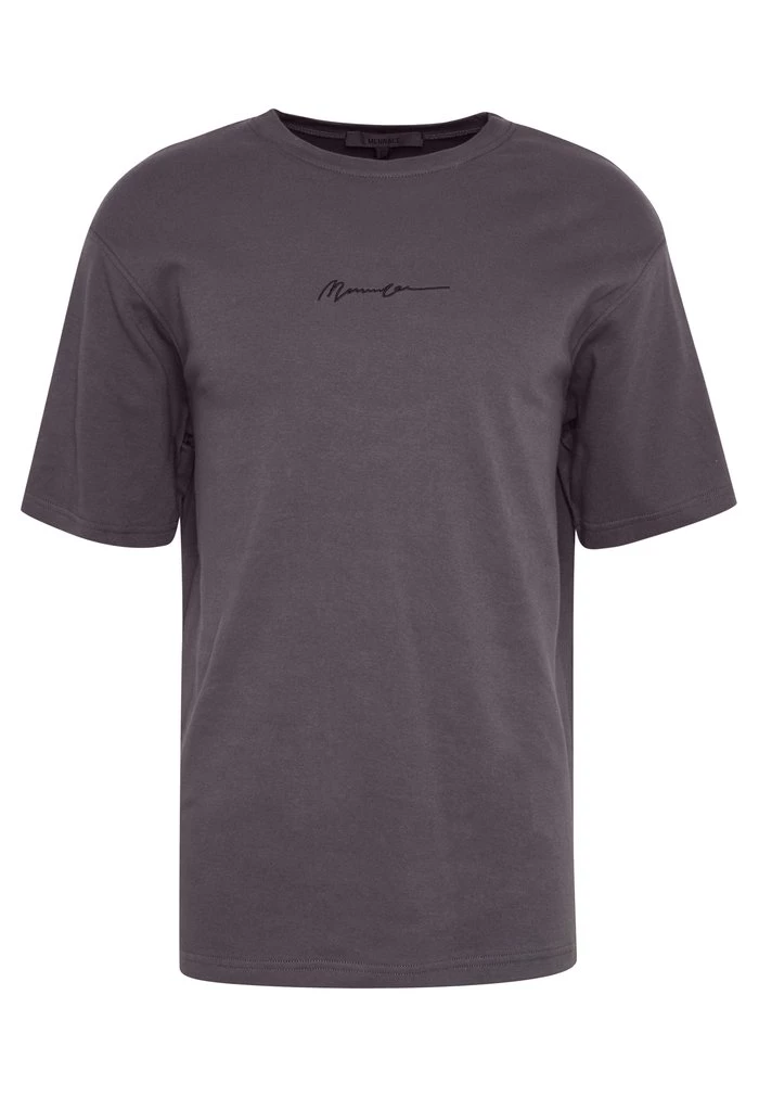Mennace Mennace ESSENTIAL REGULAR RELAXED SIG TEE UNISEX – Basic T-shirt – Charcoal
