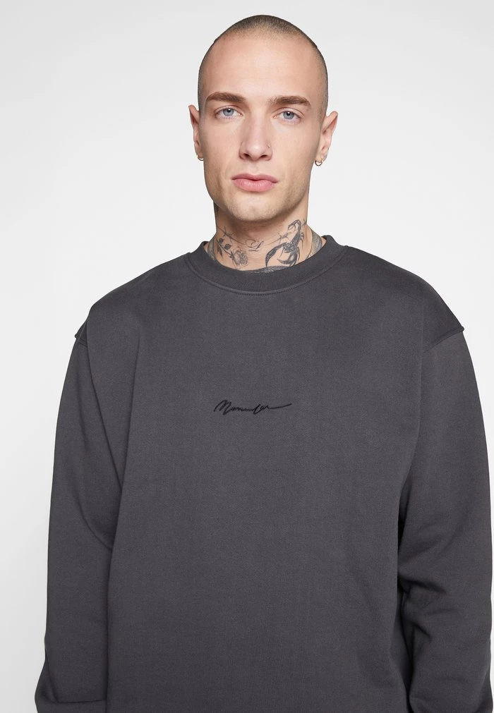 Mennace Mennace ESSENTIAL REGULAR SIGNATURE – Sweatshirt – Charcoal