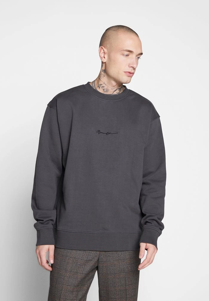 mennace Mennace ESSENTIAL REGULAR SIGNATURE – Sweatshirt – Charcoal