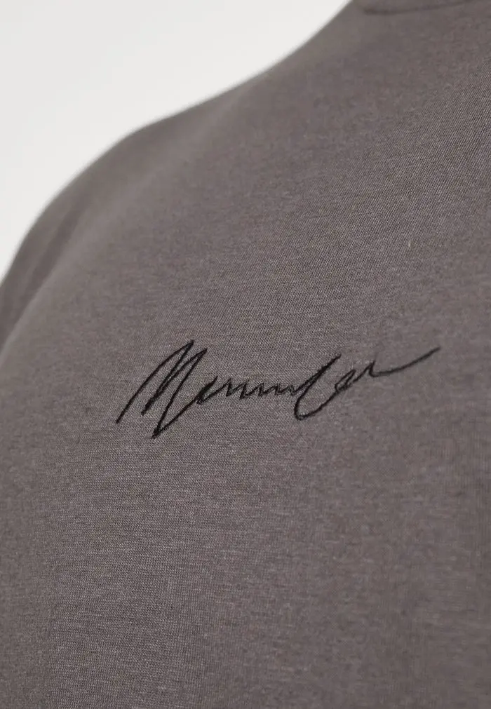 Mennace Mennace ESSENTIAL REGULAR UNISEX – Basic T-shirt – Charcoal