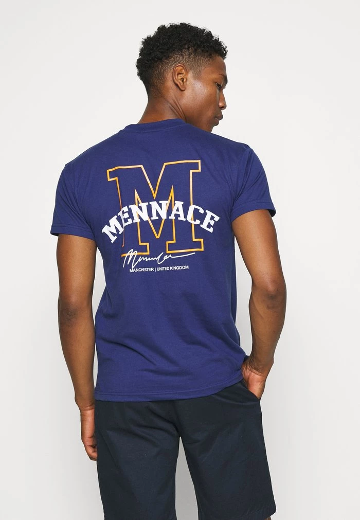 Mennace Mennace ESSENTIAL REGULAR UNISEX – Print T-shirt – Blue
