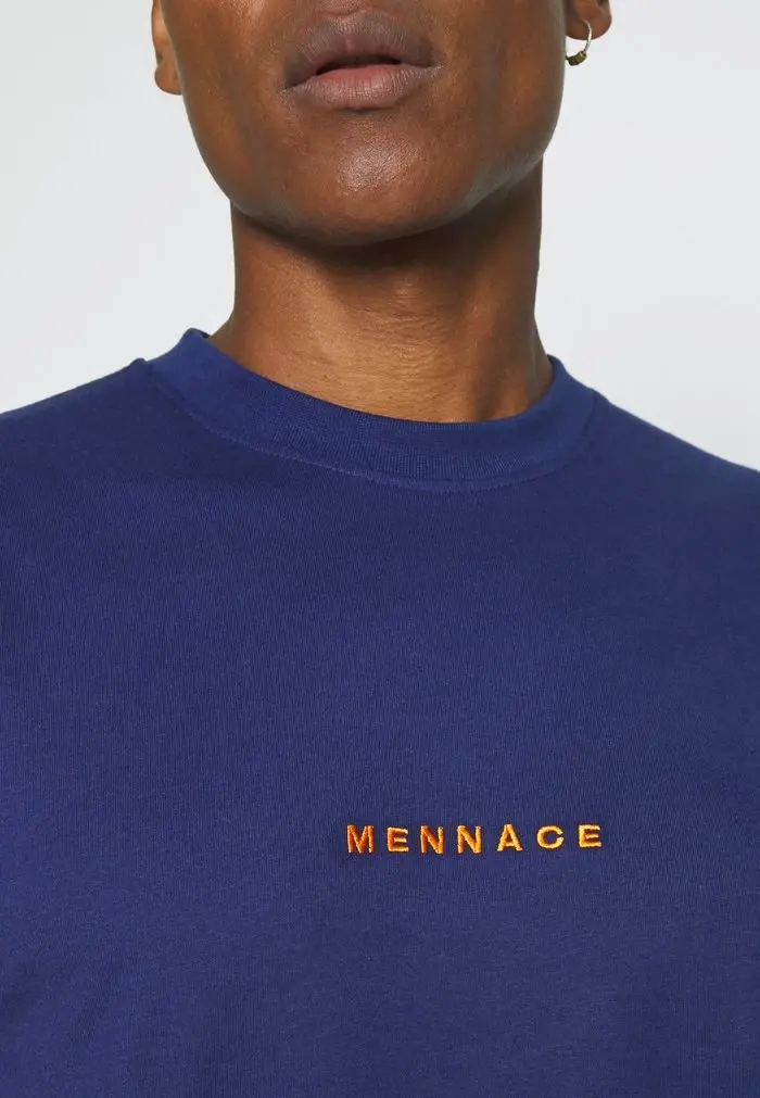 Mennace Mennace ESSENTIAL REGULAR UNISEX – Print T-shirt – Blue