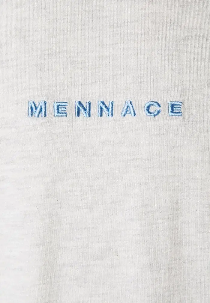 Mennace Mennace ESSENTIAL REGULAR UNISEX – Print T-shirt – Light Grey