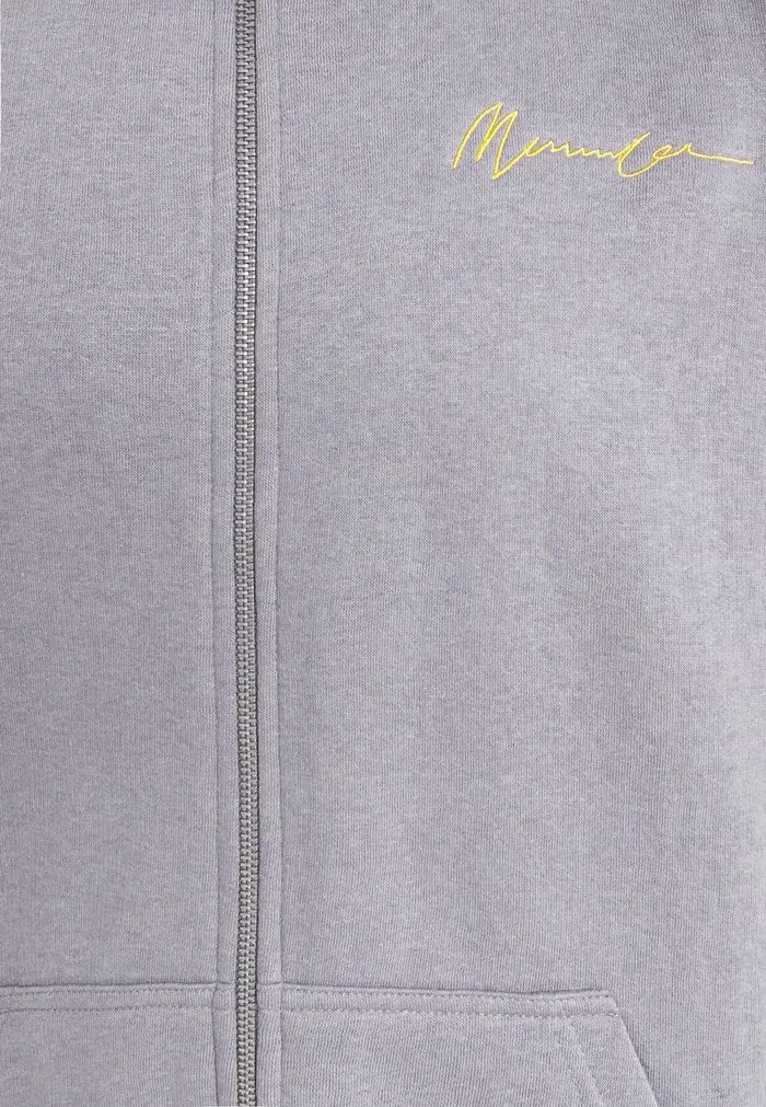 Mennace Mennace ESSENTIAL RELAXED ZIP TRHOUGH HOODIE UNISEX – Zip-up Sweatshirt – Grey