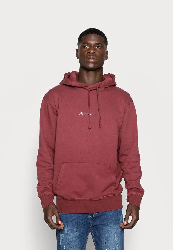 mennace Mennace ESSENTIAL SIG HOODIE UNISEX – Hoodie – Burgundy