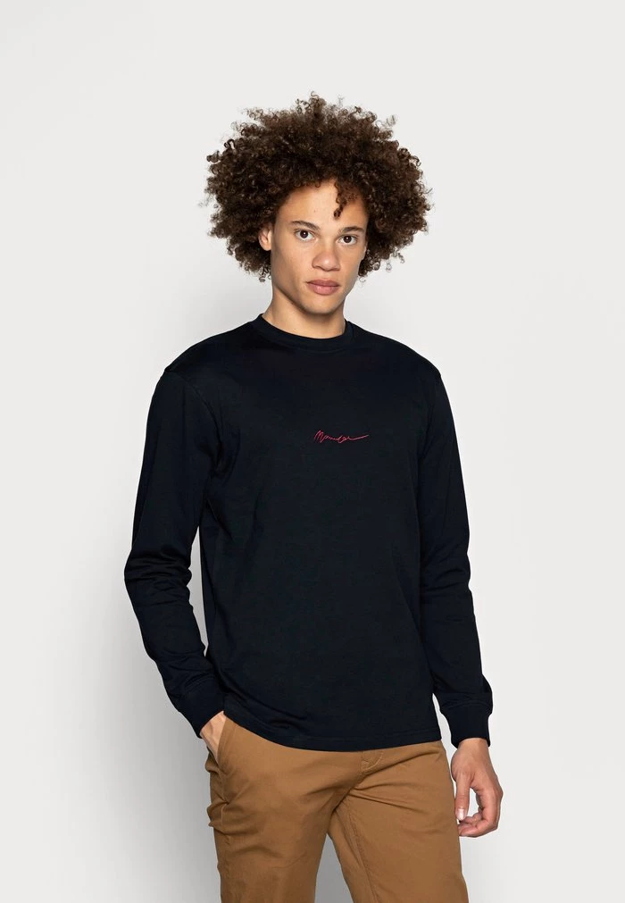 mennace Mennace ESSENTIAL SIGNATURE TEE – Long Sleeved Top – Navy