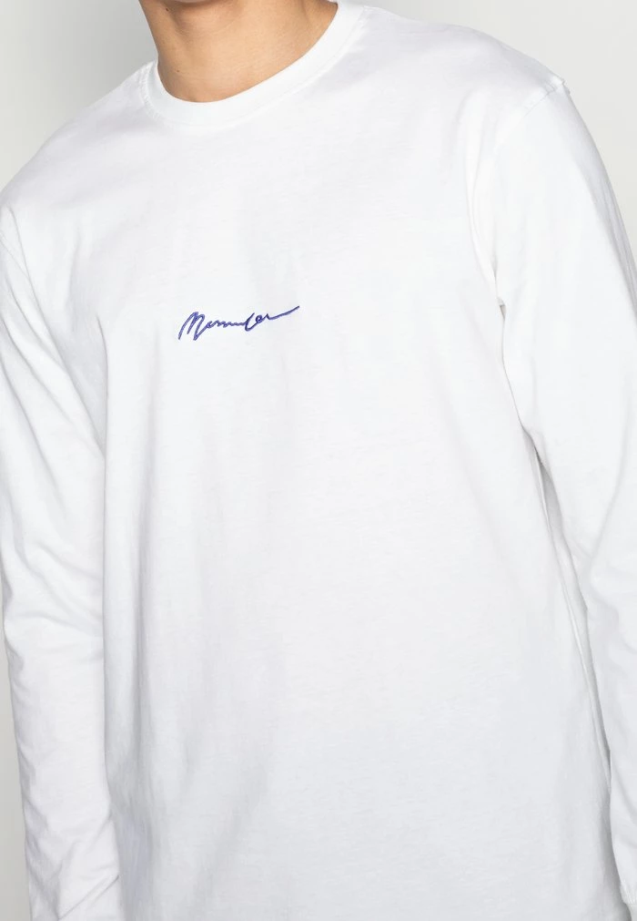 Mennace Mennace ESSENTIAL SIGNATURE TEE – Long Sleeved Top – White
