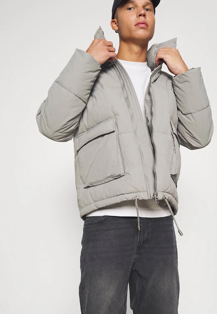 Mennace Mennace EVIAN PUFFER JACKET UNISEX – Winter Jacket – Light Grey