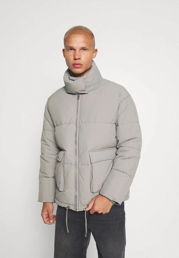 mennace Mennace EVIAN PUFFER JACKET UNISEX – Winter Jacket – Light Grey