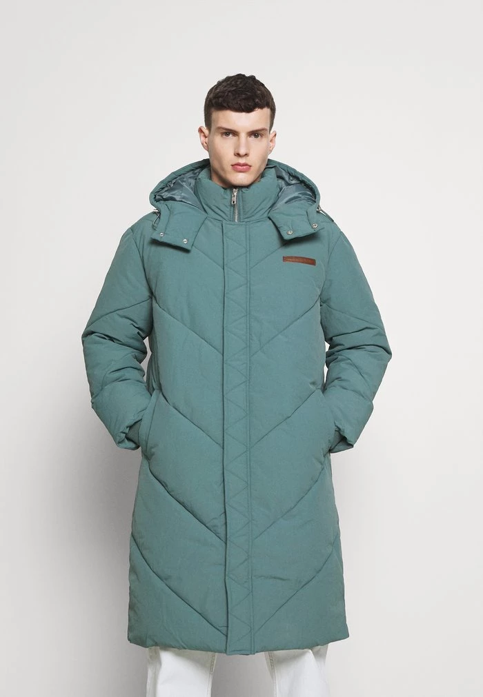 mennace Mennace EVIAN QUILTED MID LENGTH PUFFER JACKET UNISEX – Winter Coat – Green