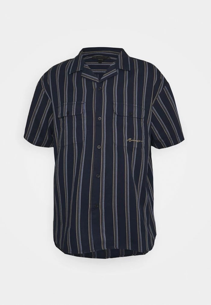 mennace Mennace FINE PREPPY STRIPE UNISEX – Button-down Blouse – Navy