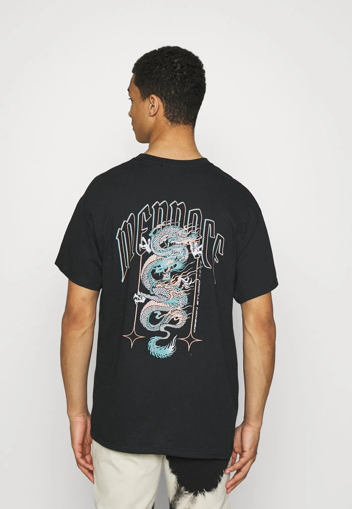 mennace Mennace HAVANA DRAGON REGULAR – Print T-shirt – Black