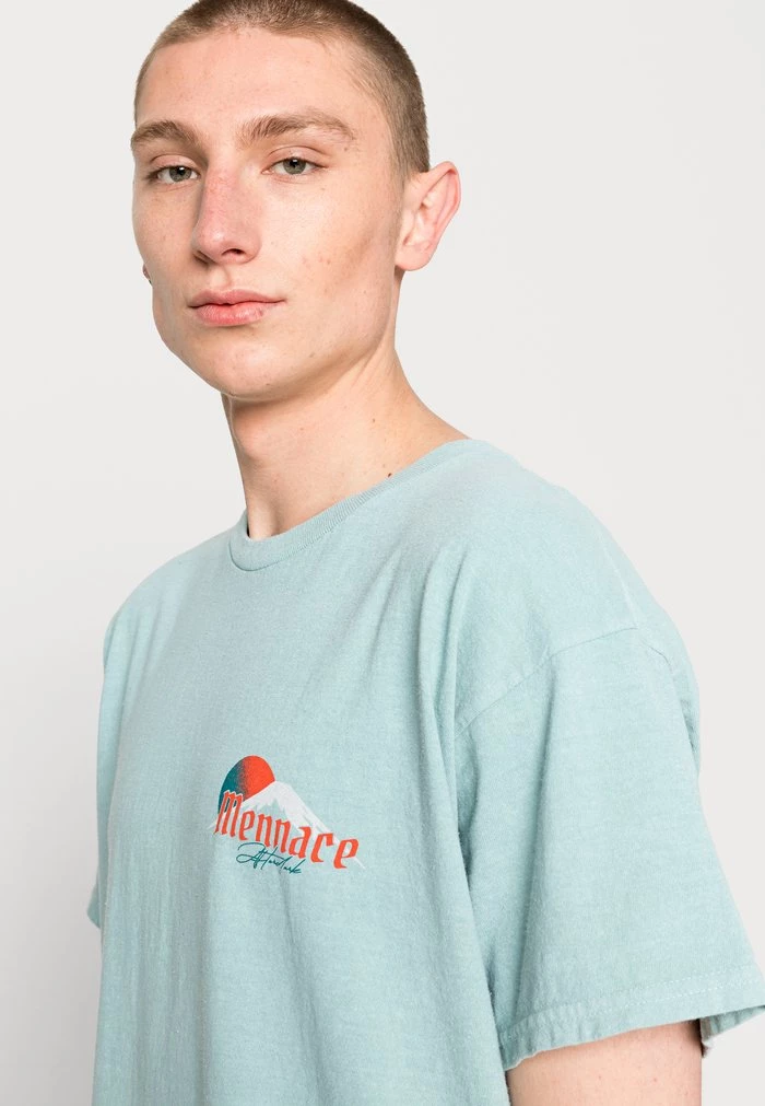 Mennace Mennace HAVANA DRAGON REGULAR – Print T-shirt – Blue