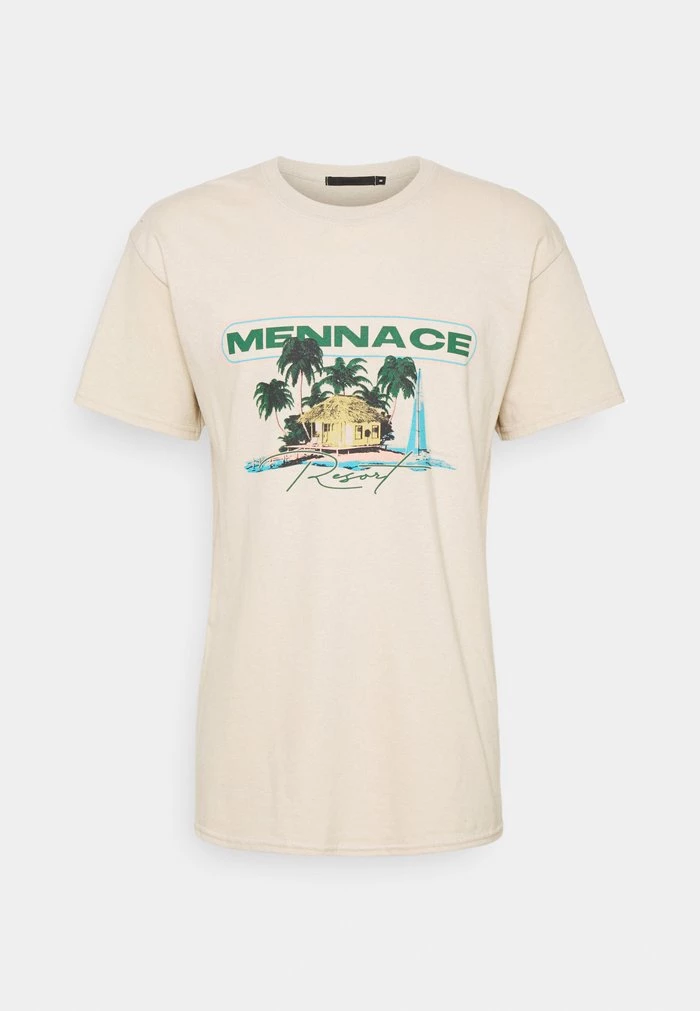 Mennace Mennace HAVANA RESORT REGULAR SHIRT – Print T-shirt – Sand