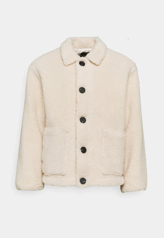 Mennace Mennace HENNESSEY BORG JACKET – Winter Jacket – Off White