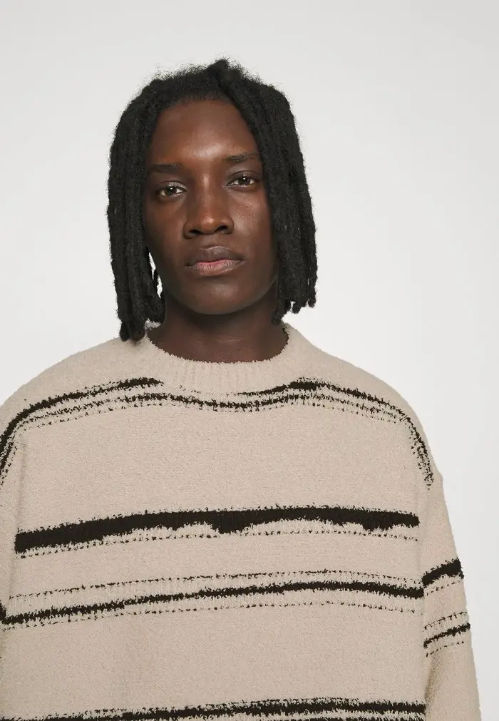 Mennace Mennace HENNESSEY BRUSHED STRIPE – Jumper – Off-white