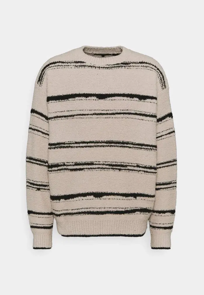 Mennace Mennace HENNESSEY BRUSHED STRIPE – Jumper – Off-white