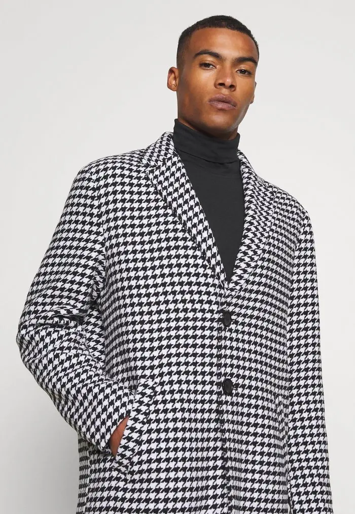 Mennace Mennace HENNESSEY HOUNDSTOOTH COAT – Classic Coat – White