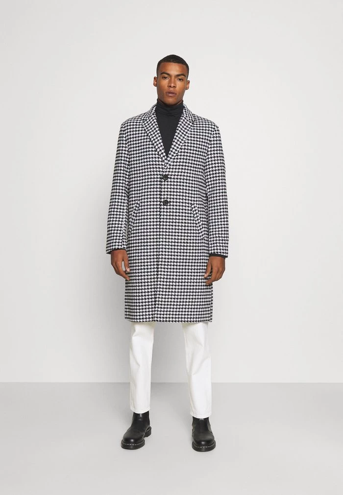mennace Mennace HENNESSEY HOUNDSTOOTH COAT – Classic Coat – White