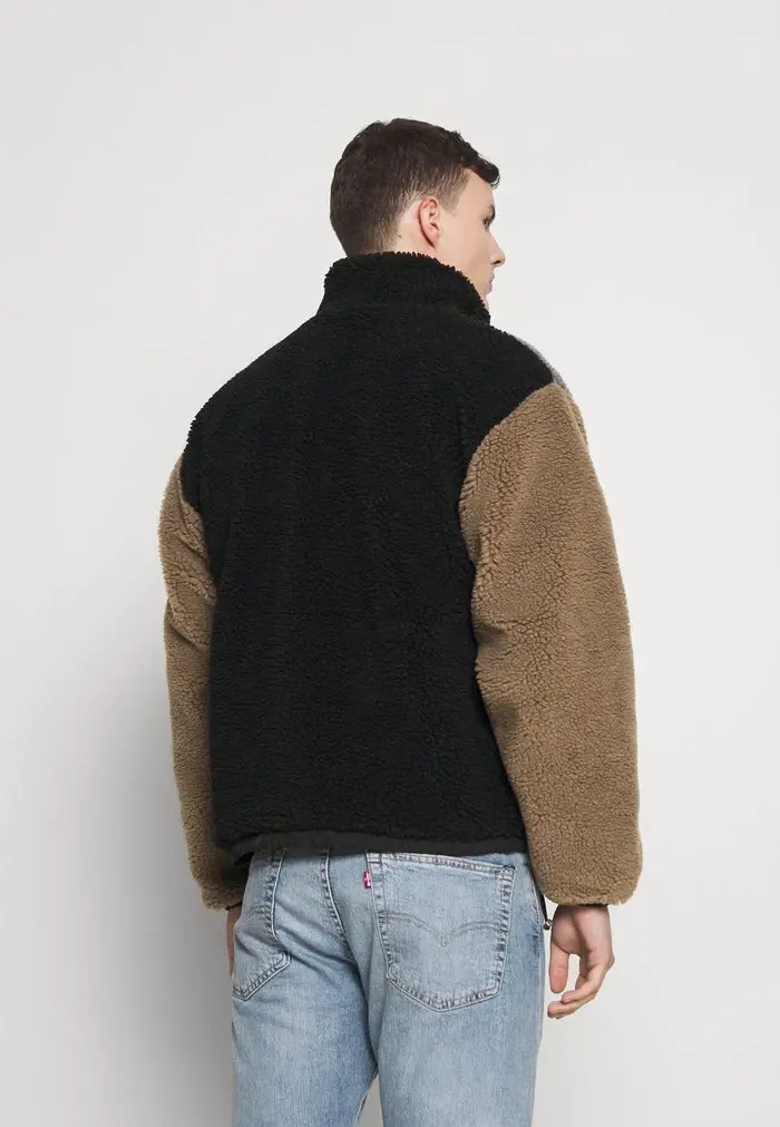 Mennace Mennace HENNESSEY OVERHEAD BORG JACKET – Winter Jacket – Black