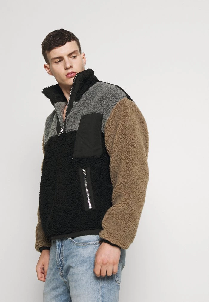 Mennace Mennace HENNESSEY OVERHEAD BORG JACKET – Winter Jacket – Black