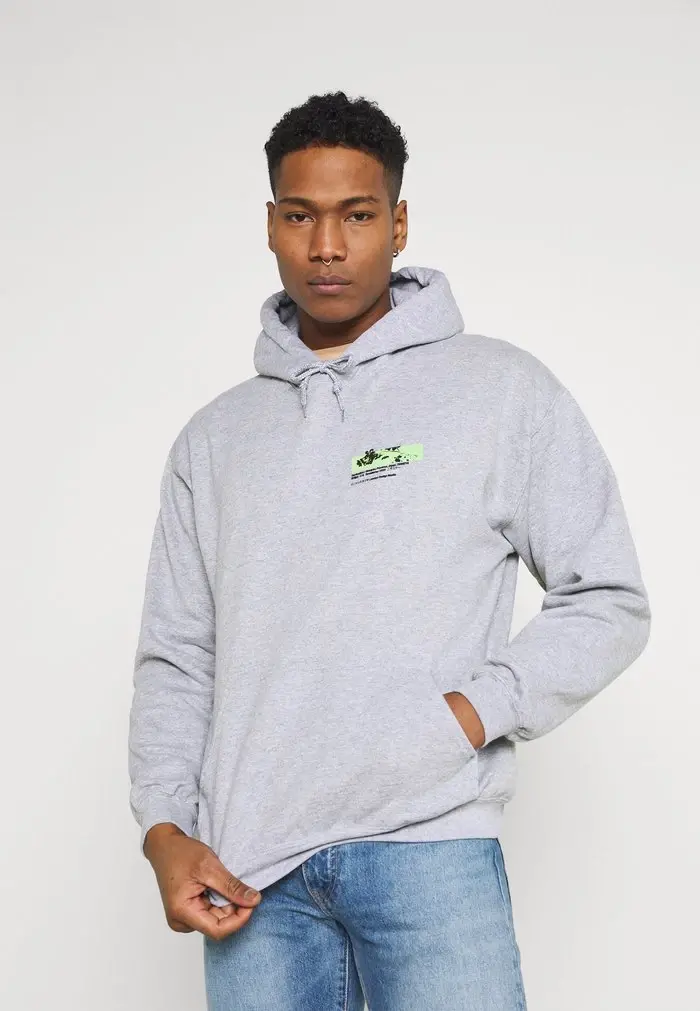 mennace Mennace JAPAN OVERHEAD HOODIE – Zip-up Sweatshirt – Grey