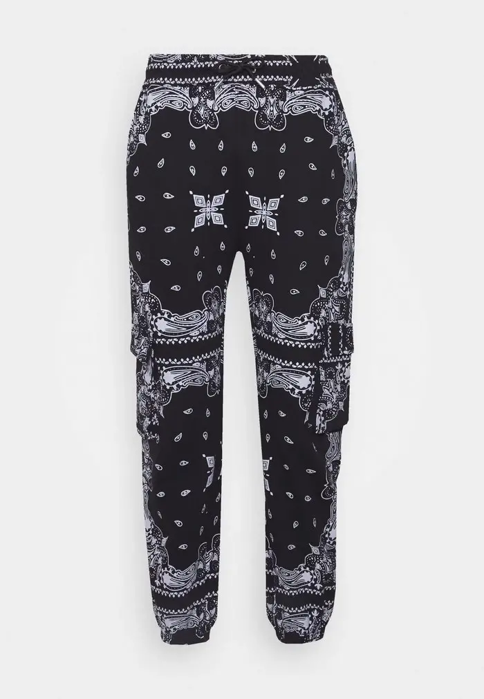 Mennace Mennace JOGGERS PAISLEY – Tracksuit Bottoms – Black