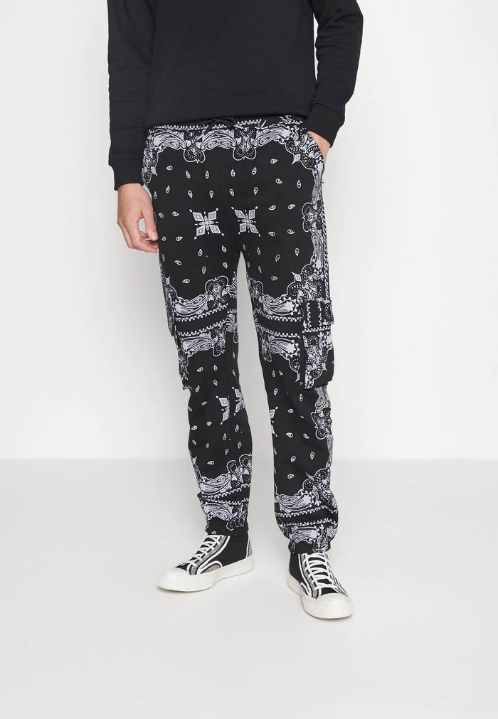 mennace Mennace JOGGERS PAISLEY – Tracksuit Bottoms – Black
