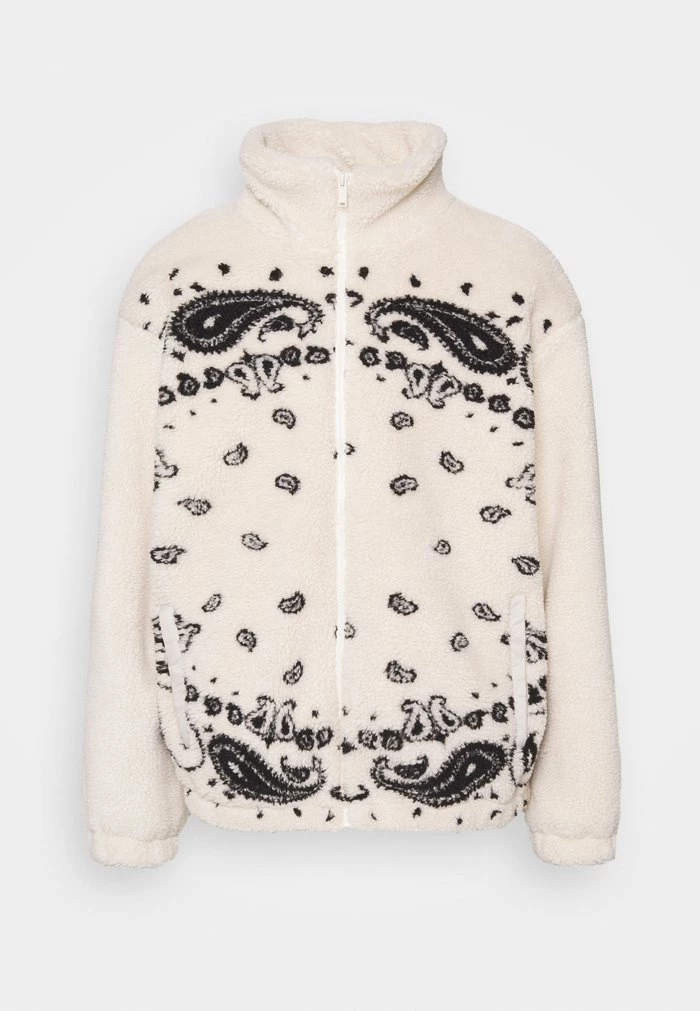 Mennace MENNACE BORG TRACK – Fleece Jacket – Off White