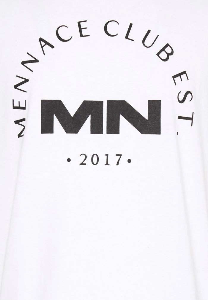 Mennace Mennace CLUB UNISEX – Print T-shirt – White