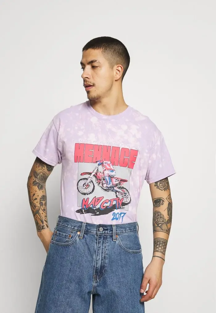 mennace MENNACE MAD CITY – Print T-shirt – Lilac