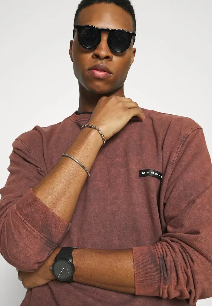 Mennace Mennace ROSEBOWL WASHED – Sweatshirt – Brown