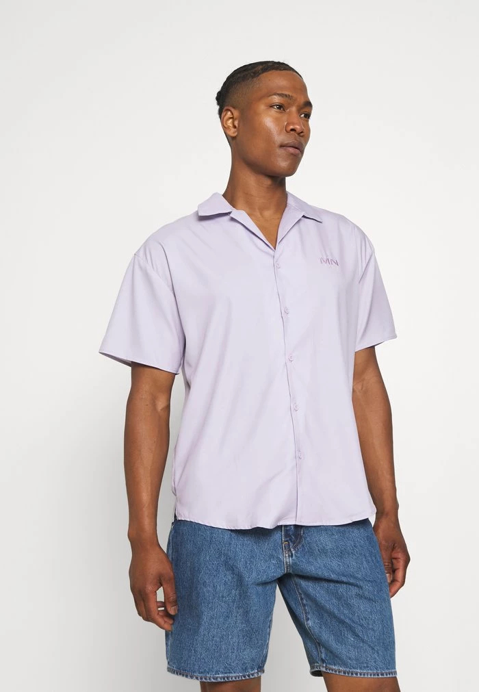 mennace Mennace SATEEN REVERE SHIRT – Shirt – Lilac
