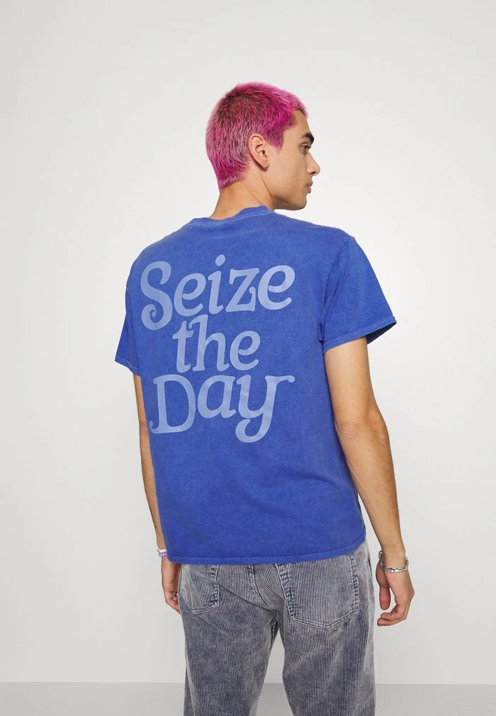 mennace Mennace SEIZE THE DAY – Print T-shirt – Blue