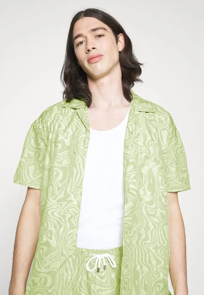 Mennace Mennace SWIRL REVERE – Shirt – Yellow