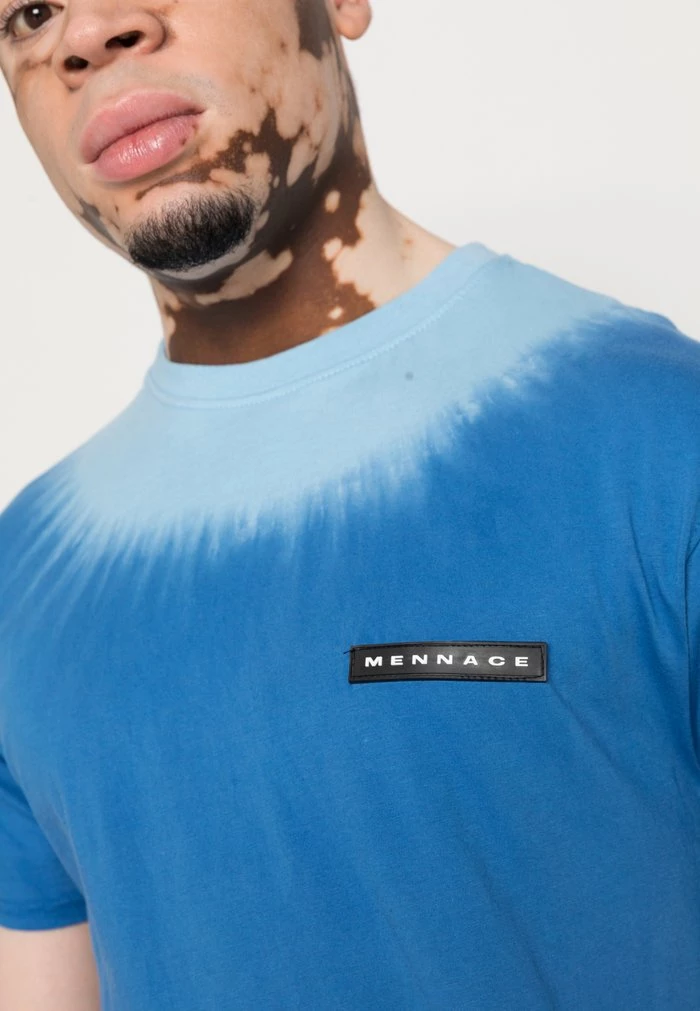 Mennace MENNACE UNISEX DIP – Print T-shirt – Blue