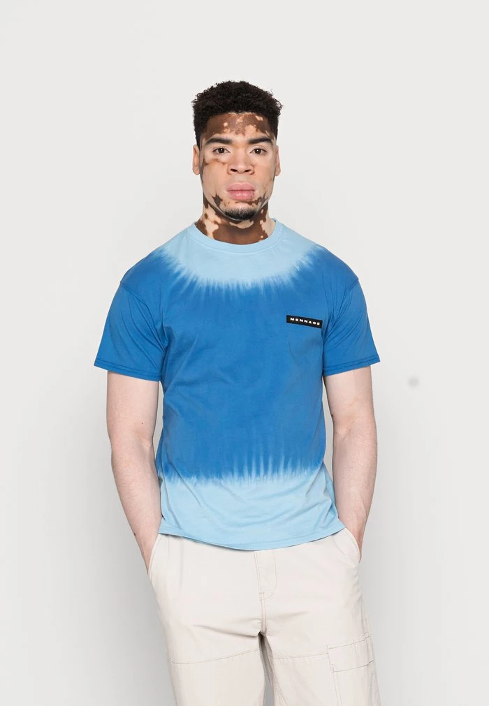 mennace MENNACE UNISEX DIP – Print T-shirt – Blue
