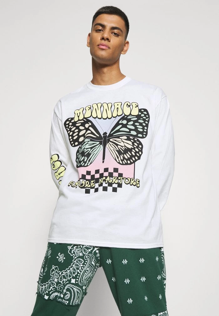 Mennace Mennace MESUNDAZE BUTTERFLY – Long Sleeved Top – White