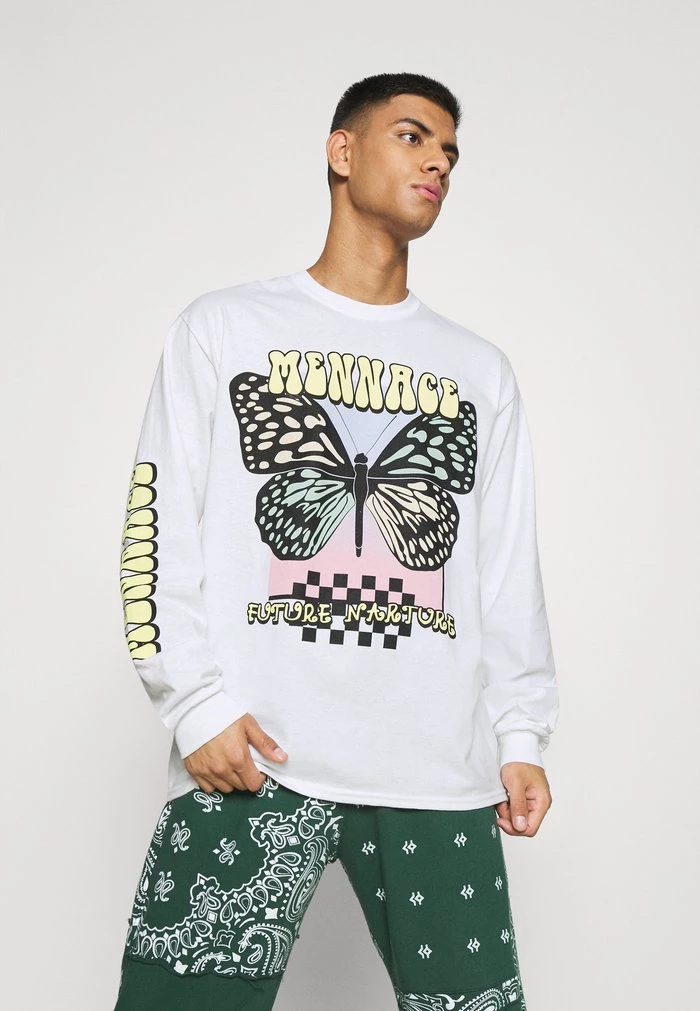mennace Mennace MESUNDAZE BUTTERFLY – Long Sleeved Top – White