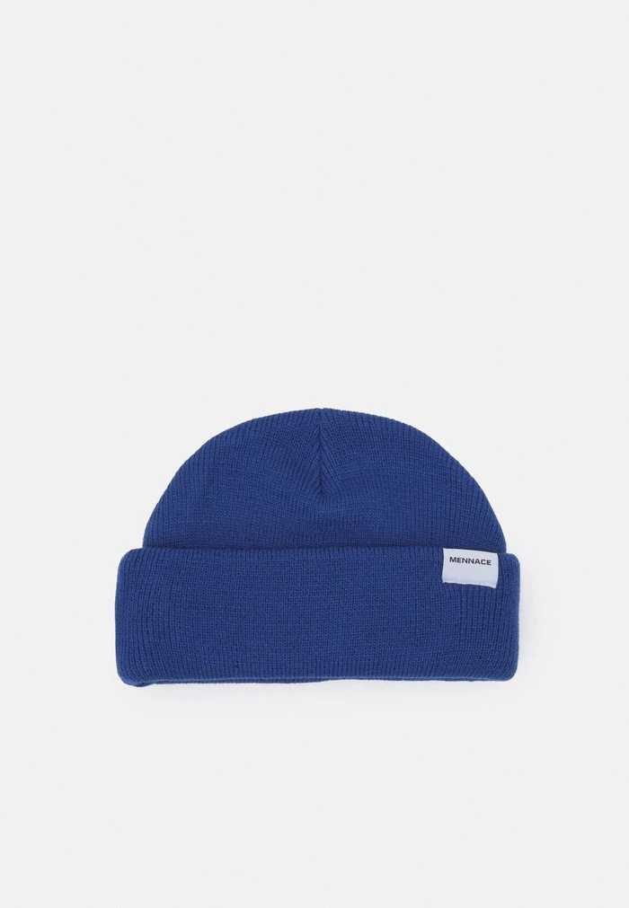 mennace Mennace MINI ROLL BEANIE WITH TAB UNISEX – Beanie – Blue