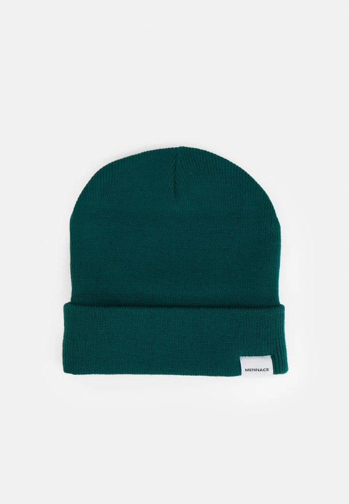 Mennace Mennace MINI ROLL BEANIE WITH TAB UNISEX – Beanie – Green