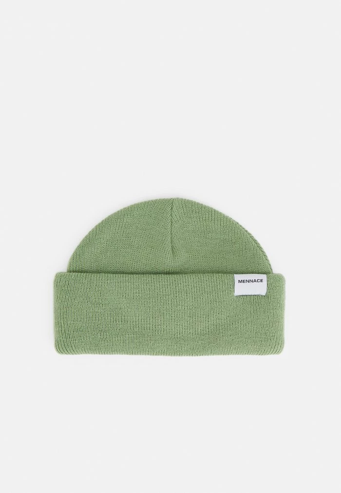 mennace Mennace MINI ROLL BEANIE WITH TAB UNISEX – Beanie – Green