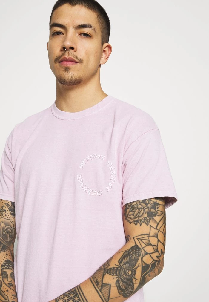 Mennace Mennace ON THE RUN SKULL REGULAR – Print T-shirt – Pink