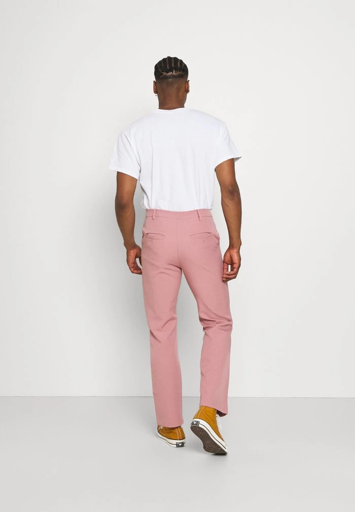 Mennace Mennace ON THE RUN STRAIGHT LEG TAILORED TROUSER – Trousers – Pink