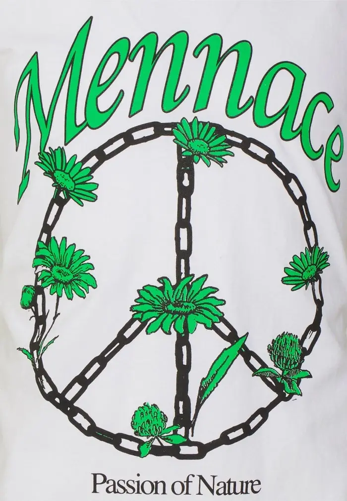 Mennace MENNACE PASSION OF NATURE – Print T-shirt – White