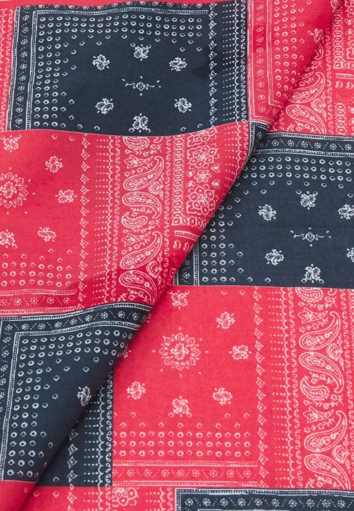 Mennace Mennace PATCHWORK PAISLEY BANDANA UNISEX – Foulard – Red