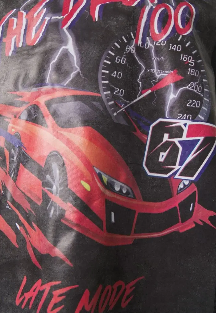 Mennace Mennace PETROL DREAM CAR UNISEX – Print T-shirt – Black