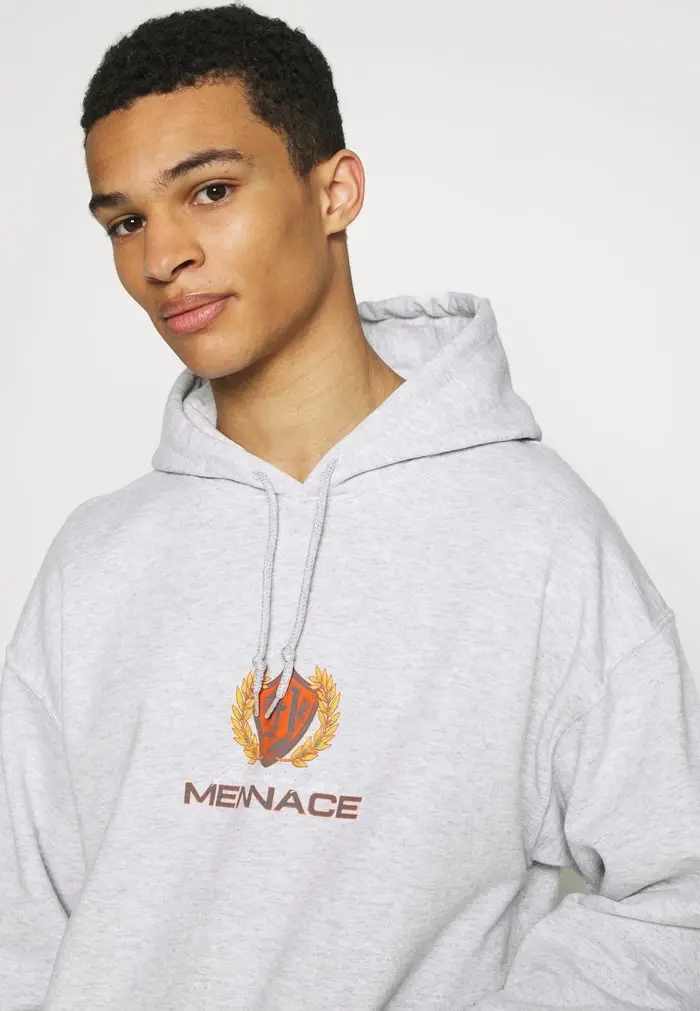 Mennace MENNACE PETROL FLAME CAR REGULAR HOODIE – Sweatshirt – Ice Marl