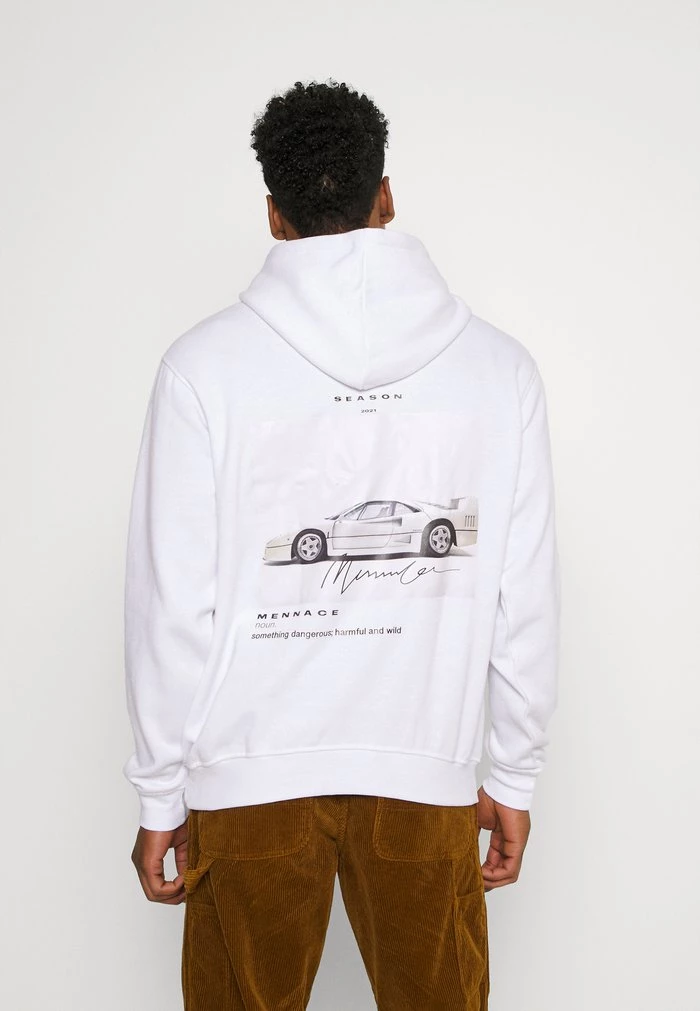 Mennace Mennace SEASON 21 CAR HOODIE – Sweatshirt – White