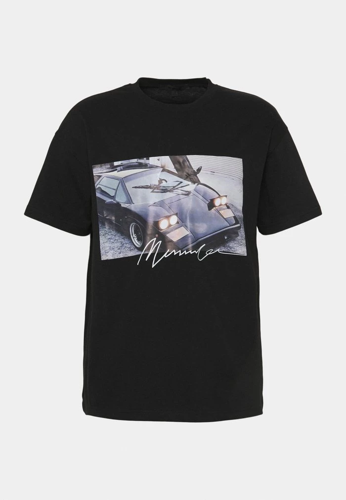 Mennace MENNACE SEASON 21 CAR REGULAR – Print T-shirt – Black